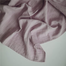 Mushie Organic Cotton Muslin Swaddle Blanket - Soft Mauve Image 2