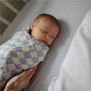 Mushie Organic Cotton Muslin Swaddle Blanket - Soft Mauve Image 4