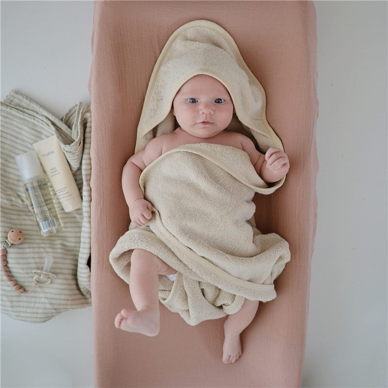 Mushie Hooded Towel - Fall Yellow Image 5
