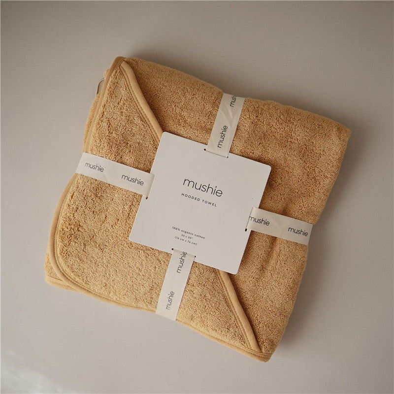 Mushie Hooded Towel - Fall Yellow Image 7