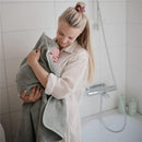 Mushie - Organic Cotton Baby Hooded Towel, Moss Image 2