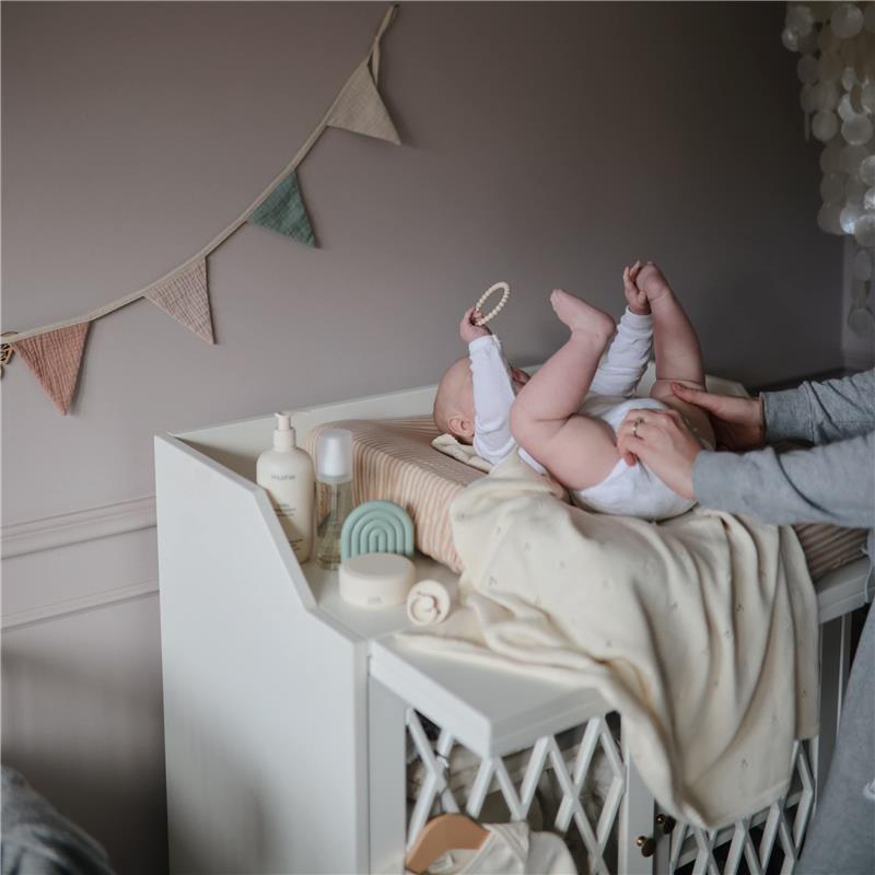 Mushie - Pearl Teething Bracelet (Green Tea/Cool Gray/Sea Salt) Image 4
