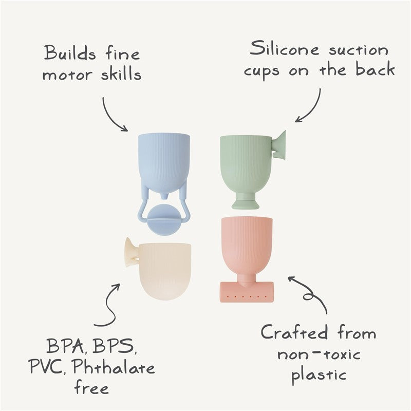 Mushie Silicone Pour and Play Bath Set - Original Image 8