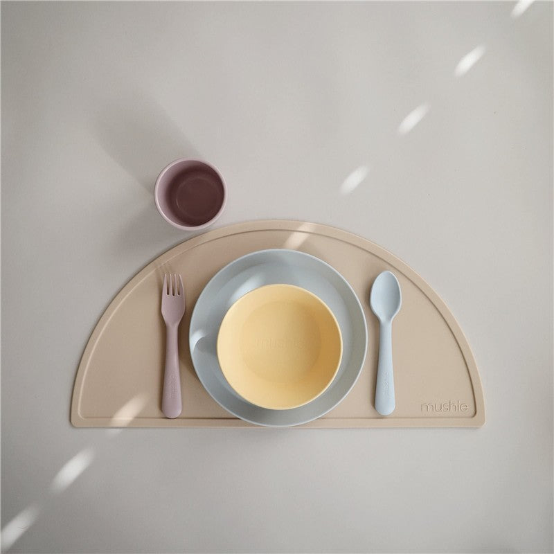 Mushie Silicone Round Bowl Dinnerware Set - Pale Daffodil Image 4