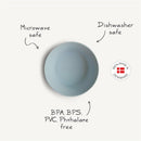 Mushie Silicone Round Bowl Dinnerware Set 2 Pack - Smoke Image 9