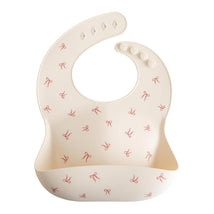 Mushie - Silicone Baby Bib, Bows Image 1