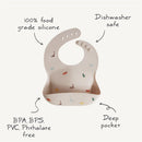 Mushie Silicone Baby Bib - Dinosaurs Image 8