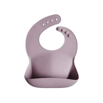 Mushie - Silicone Baby Bib - Pale Mauve Image 1