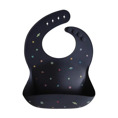 Mushie - Silicone Baby Bib, Planets Image 1