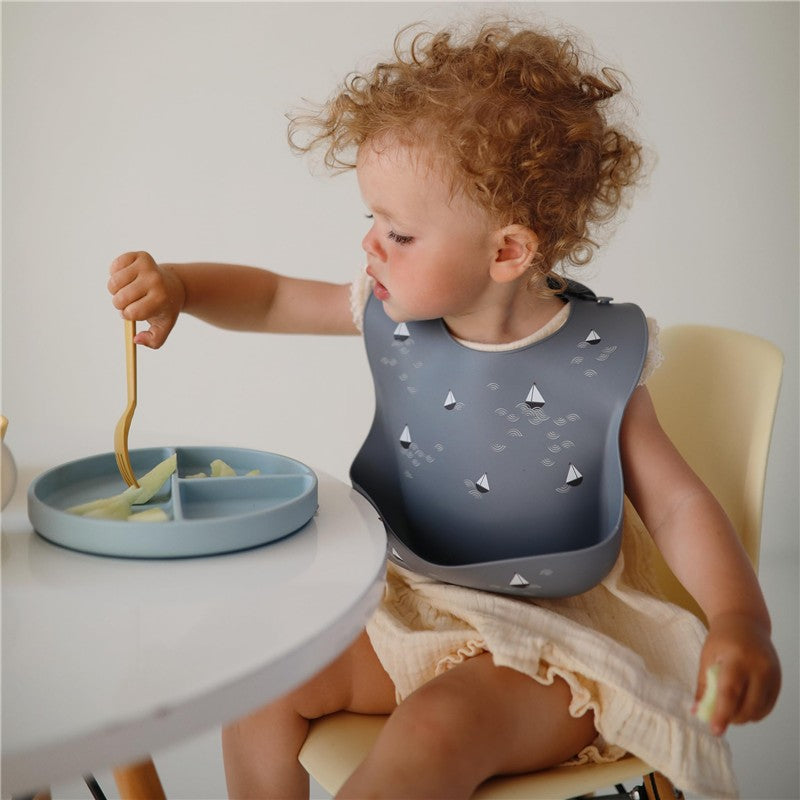 Mushie Silicone Baby Bib - Planets Image 5