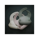 Mushie - Silicone Baby Bib - Silver Sage Image 2