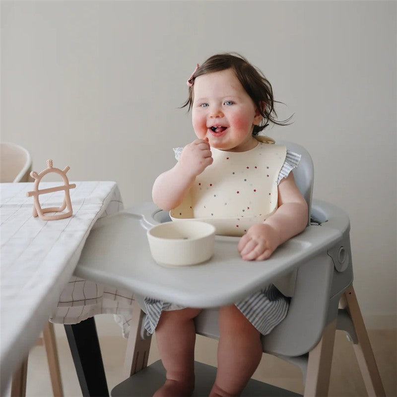 Mushie Silicone Baby Bib - Stars Image 5