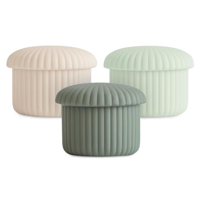 Mushie - Silicone Baby Food Containers Green Combo Image 1