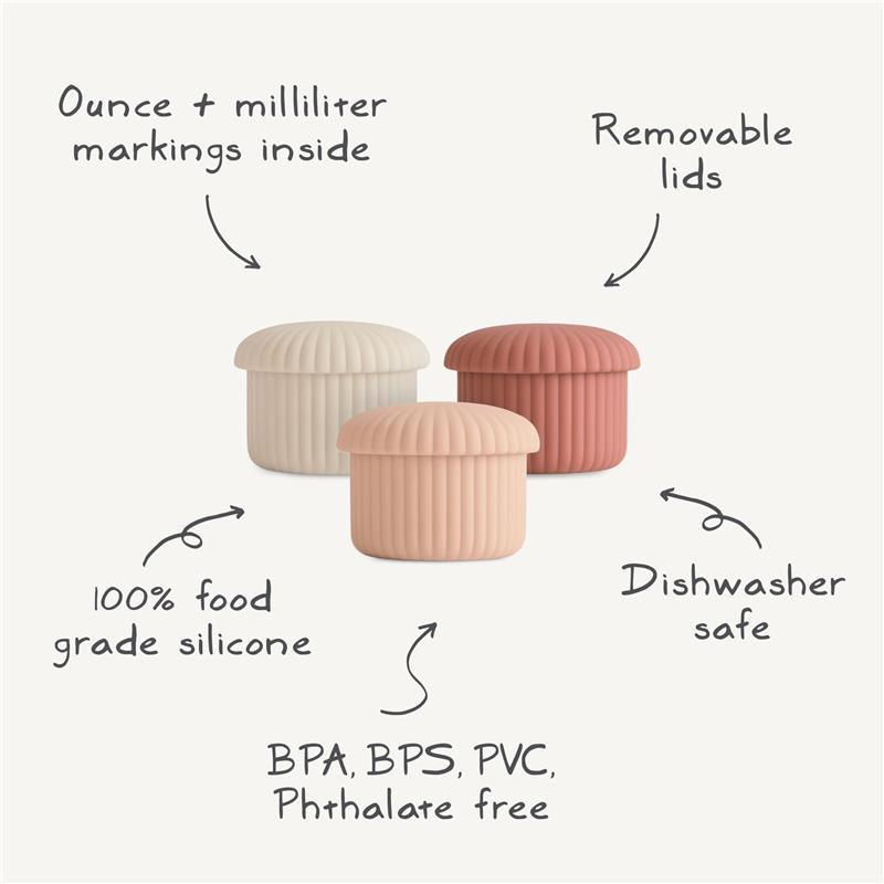 Mushie - Silicone Baby Food Containers Pink Combo Image 9
