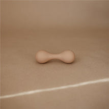 Mushie Silicone Baby Rattle Toy - Natural Image 2