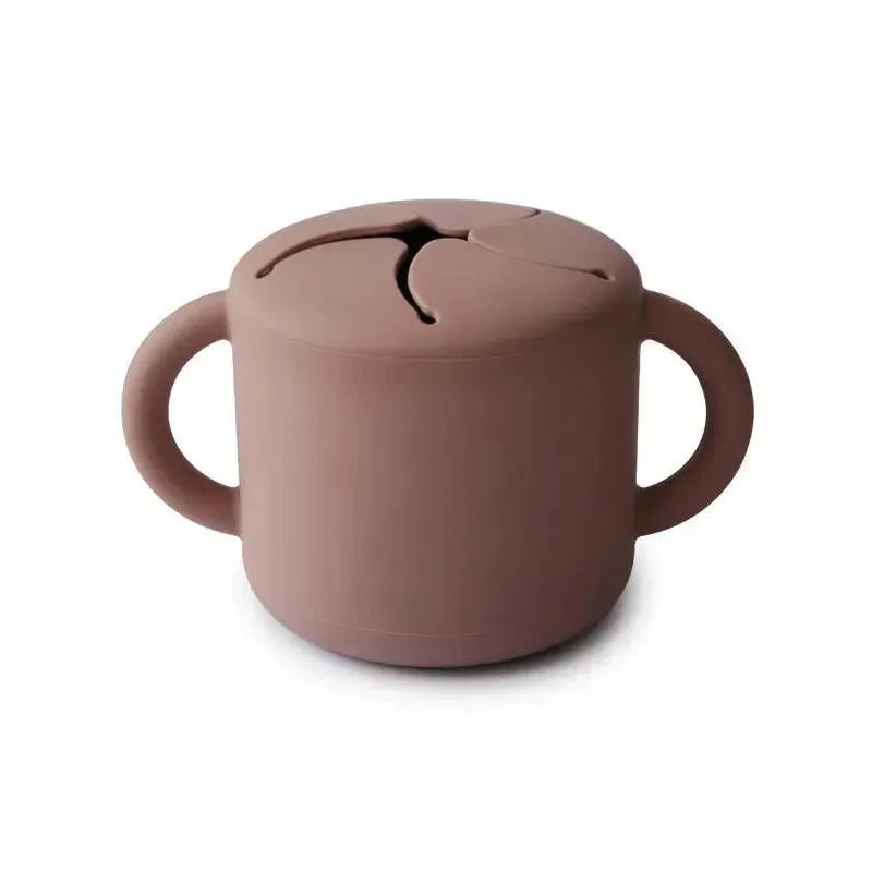 Mushie - Silicone Baby Snack Cup - Cloudy Mauve Image 1