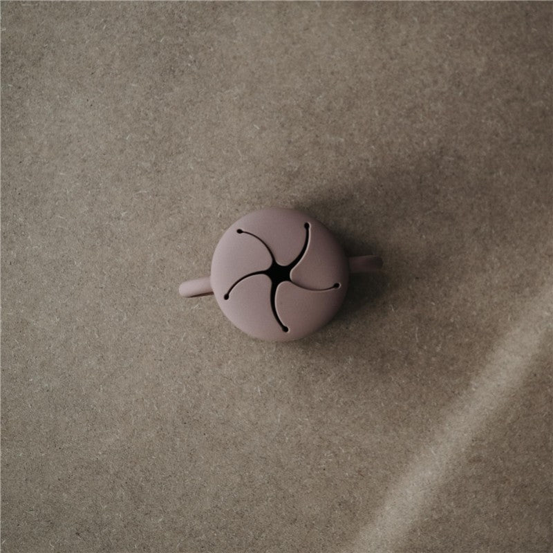Mushie Silicone Snack Cup - Cloudy Mauve Image 2