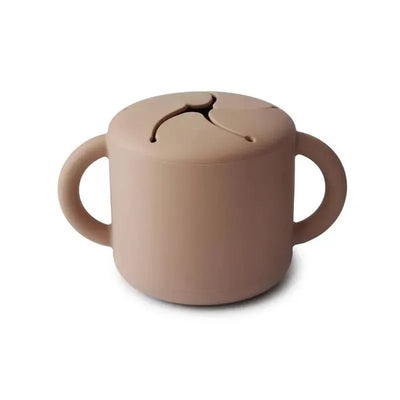 Mushie - Silicone Baby Snack Cup - Natural Image 1