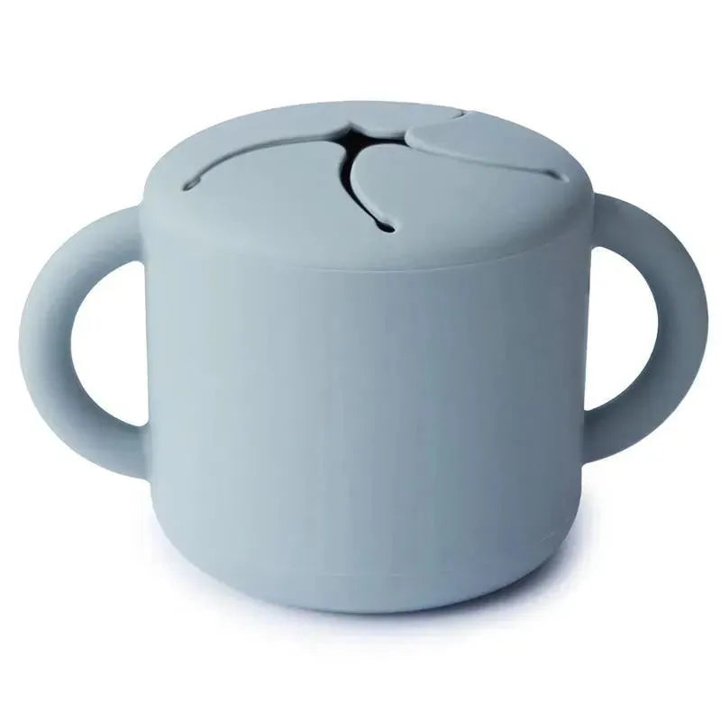 Mushie - Silicone Baby Snack Cup, Powder Blue Image 1