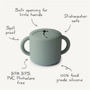 Mushie - Silicone Baby Snack Cup, Shifting Sand Image 2