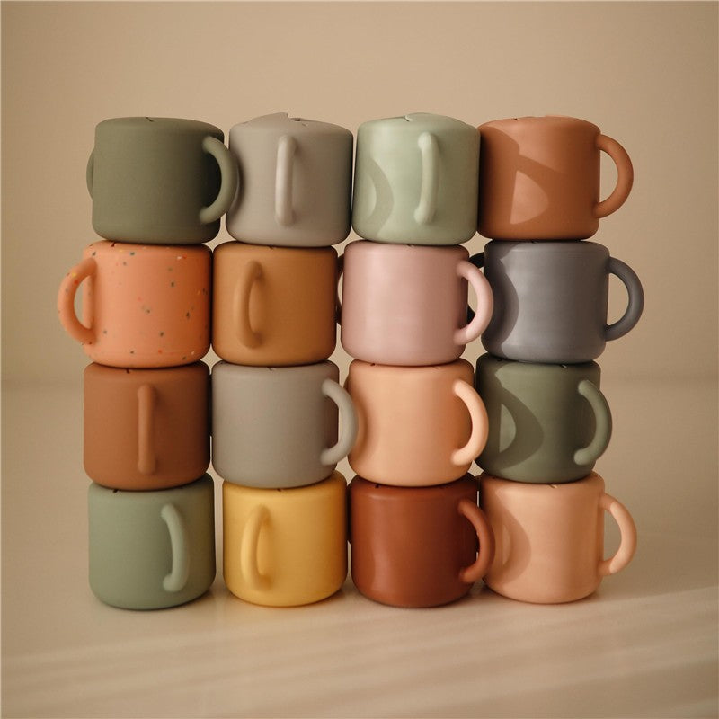 Mushie - Silicone Baby Snack Cup, Shifting Sand Image 7