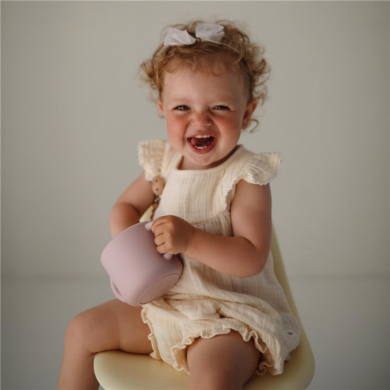 Mushie Silicone Snack Cup - Soft Lilac Image 4