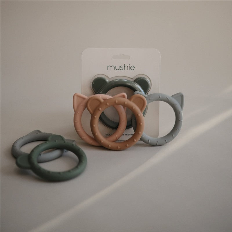 Mushie Silicone Cat Teether - Blush Image 5