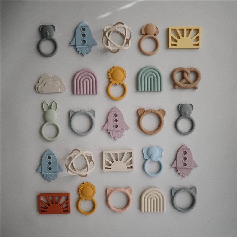 Mushie Silicone Cat Teether - Stone Image 7