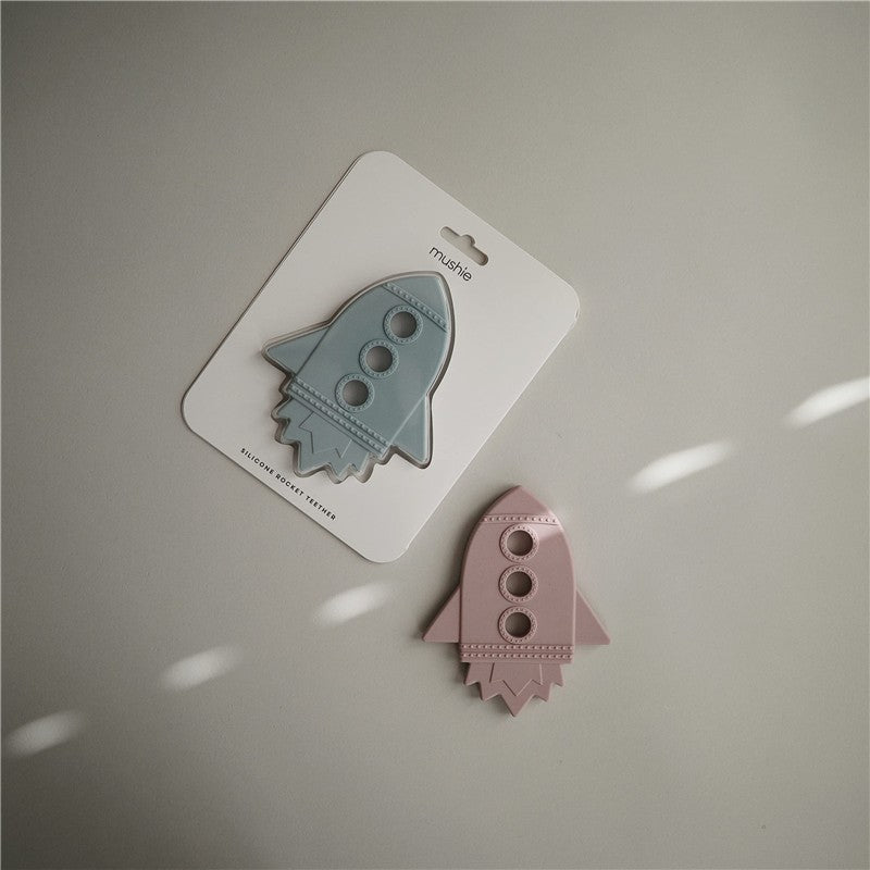 Mushie Silicone Rocket Teether - Cloud Image 6