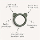 Mushie Silicone Bear Teether - Dried Thyme Image 9