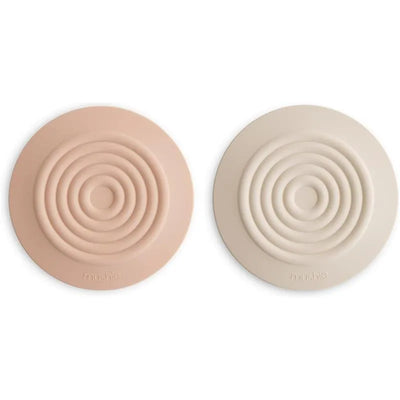 Mushie - Silicone Drain Stopper 2-Pk, Blush/Shifting Sand Image 1