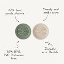 Mushie Silicone Drain Stopper 2-Pack - Cambridge Blue/Shifting Sand Image 2