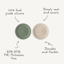 Mushie Silicone Drain Stopper 2-Pack - Dried Thyme/Shifting Sand Image 2