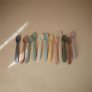 Mushie - Silicone Feeding Spoons, Powder Blue (2-Pack) Image 5