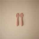 Mushie Silicone First Feeding Baby Spoons 2 Pack - Blush & Shifting Sand Image 4