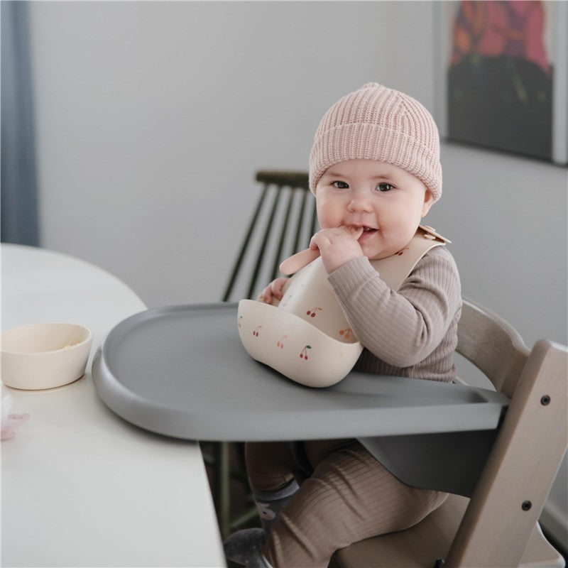 Mushie Silicone First Feeding Baby Spoons 2 Pack - Blush & Shifting Sand Image 5