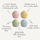 Mushie - Silicone Mix and Match Cupcake Toy 4 Pack, Mold Free  Image 5
