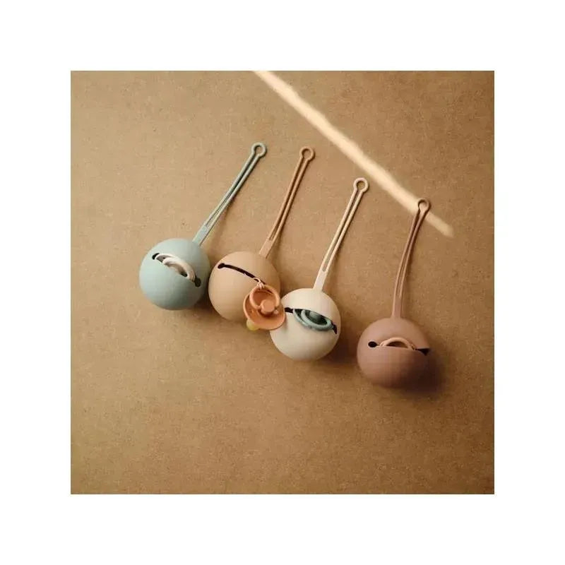Mushie - Silicone Pacifier Holder Case - Blush Image 4