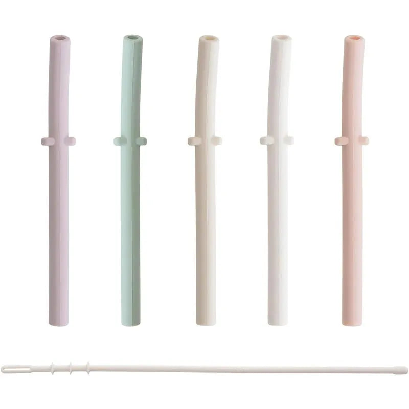 Mushie - Silicone Replacement Straws, Petal Image 1