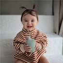 Mushie Silicone Sippy Cup - Powder Blue Image 3