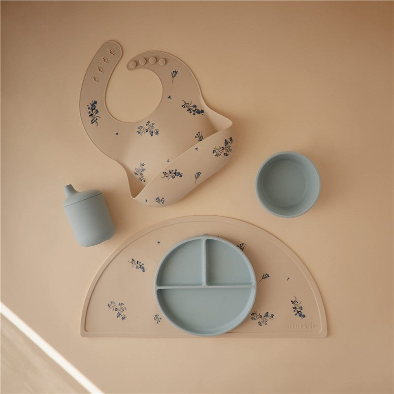 Mushie Silicone Sippy Cup - Powder Blue Image 4