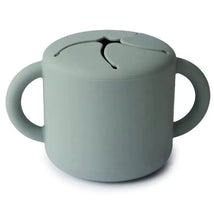 Mushie - Silicone Snack Cup, Cambridge Blue Image 1