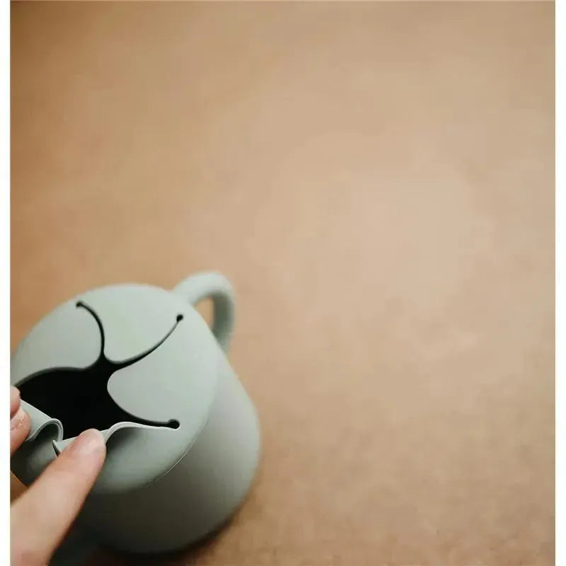 Mushie - Silicone Snack Cup, Cambridge Blue Image 2