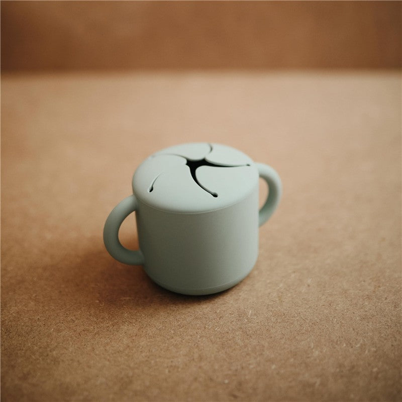 Mushie Silicone Snack Cup - Cambridge Blue Image 3