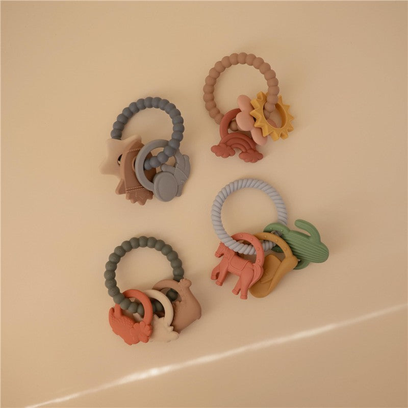 Mushie Silicone Space Teething Ring Image 3