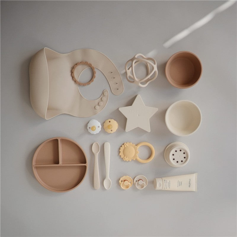 Mushie Silicone Suction Bowl - Natural Image 7