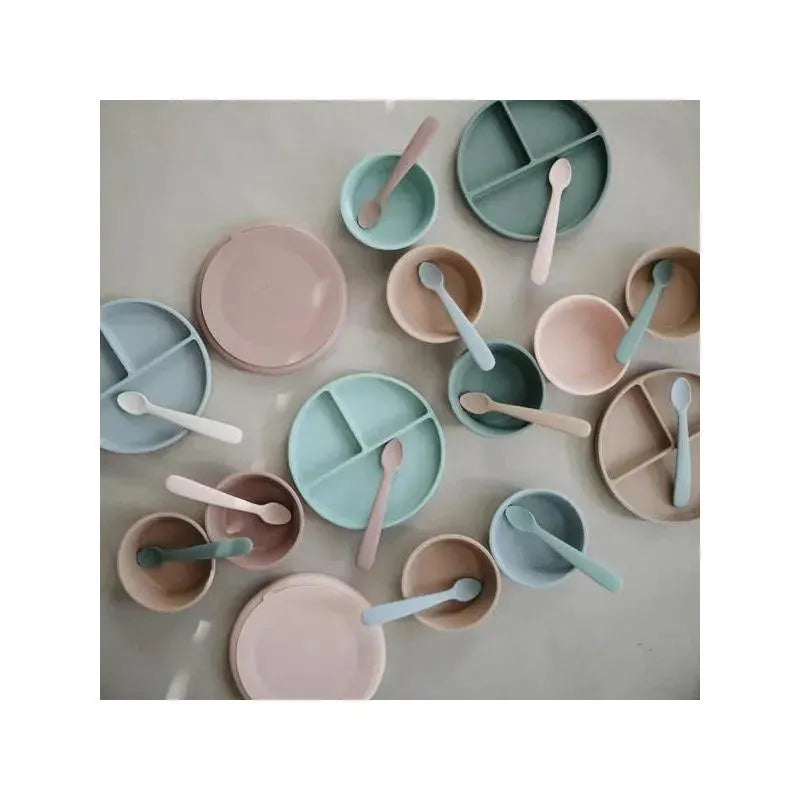 Mushie - Silicone Suction Plate Baby - Blush Image 4