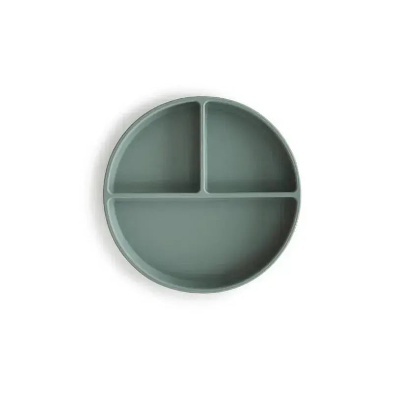 Mushie - Silicone Suction Plate Baby - Cambridge Blue Image 1
