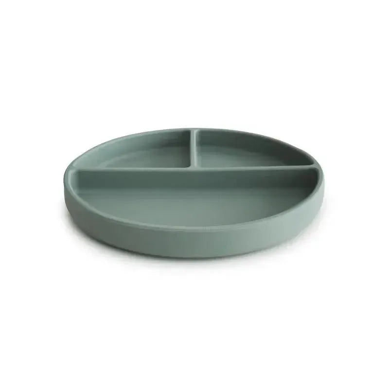 Mushie - Silicone Suction Plate Baby - Cambridge Blue Image 3