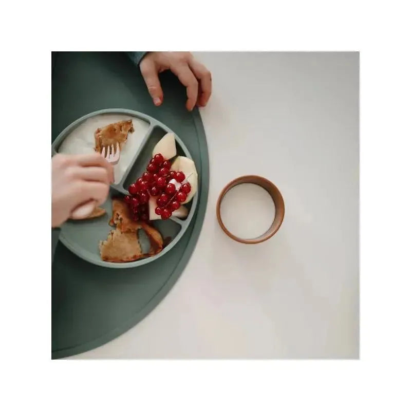 Mushie - Silicone Suction Plate Baby - Cambridge Blue Image 4